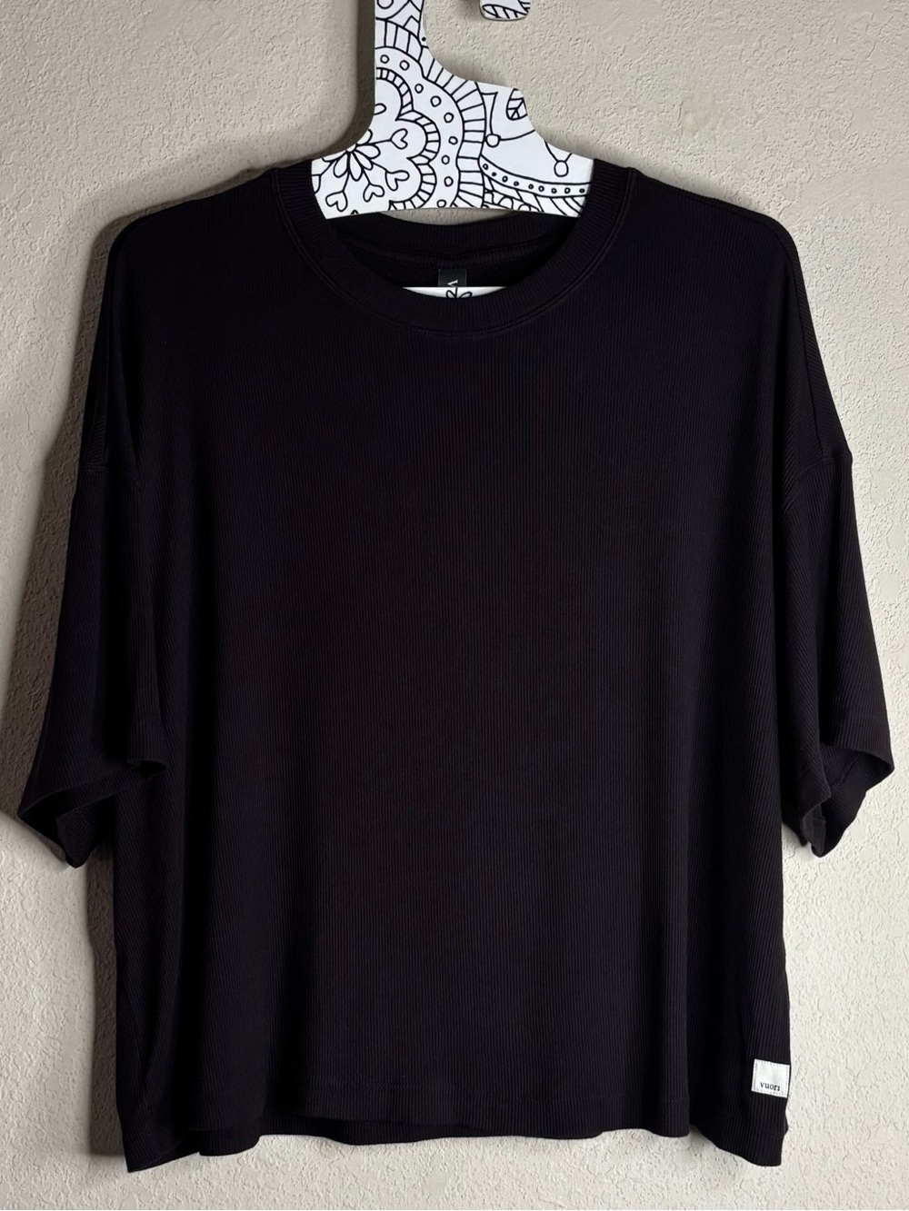 Vuori Energy ribbed oversized Tee size medium VW1017